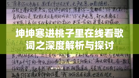 坤坤寒进桃子里在线看歌词之深度解析与探讨