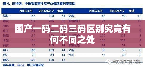 国产一码二码三码区别究竟有何不同之处